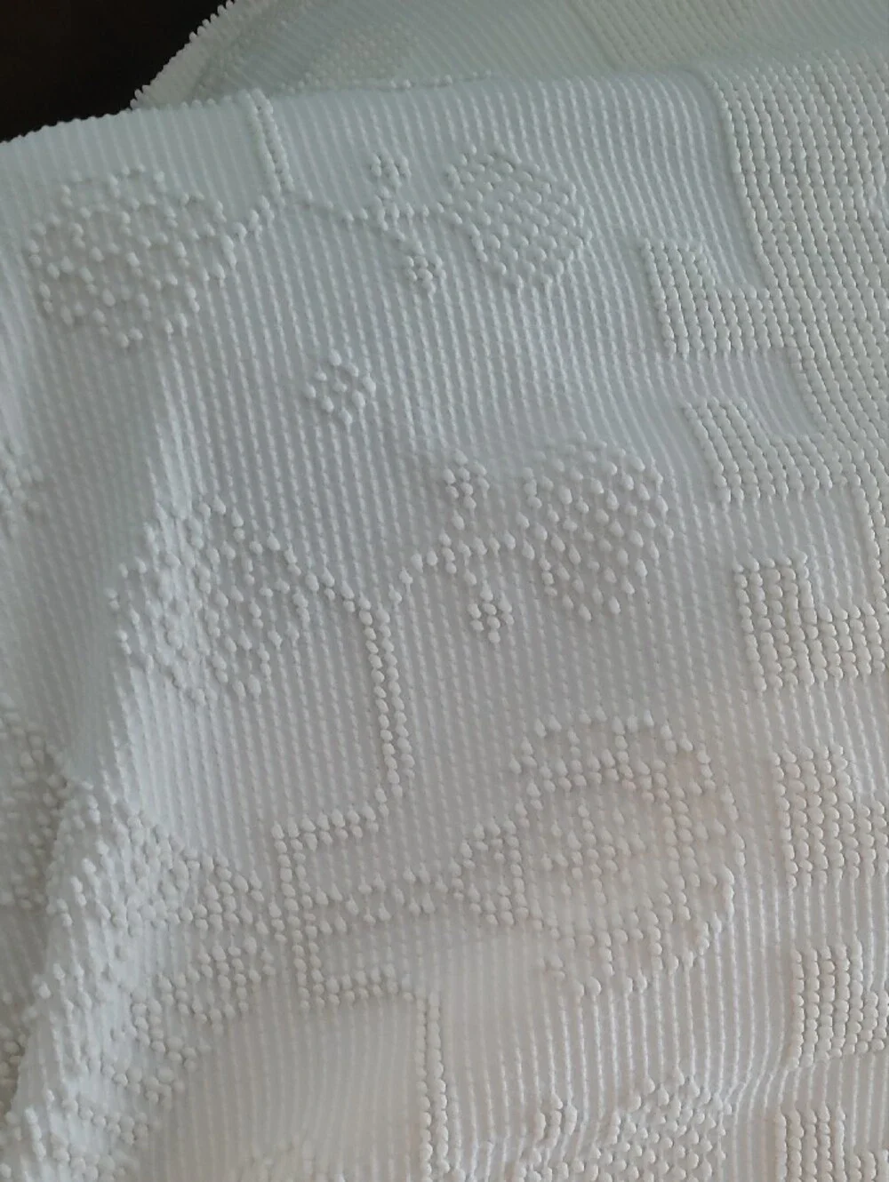 Handcrafted Cream Crochet Coverlet Quilt - Timeless White Bedspread
